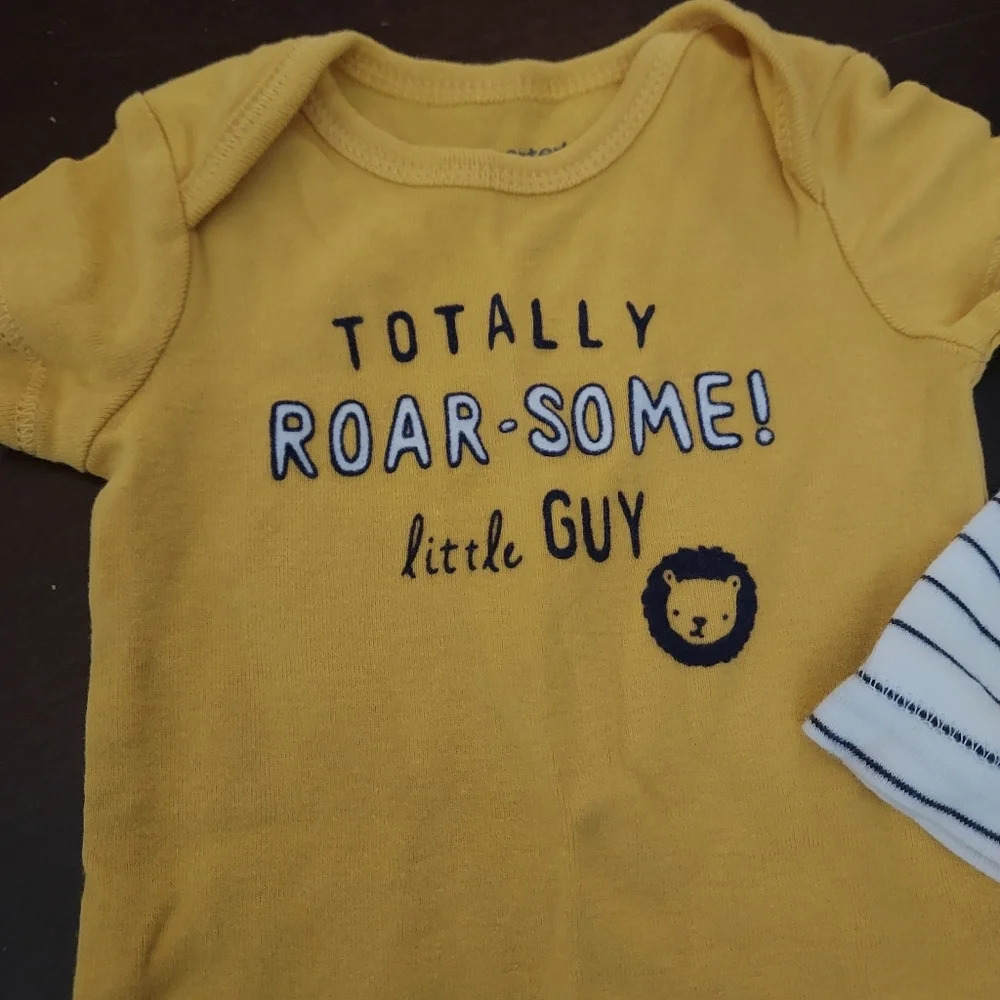 Carter's Baby Boy 3-Piece Lion Little Character Set in Size 3 Months - Picture 3 of 8